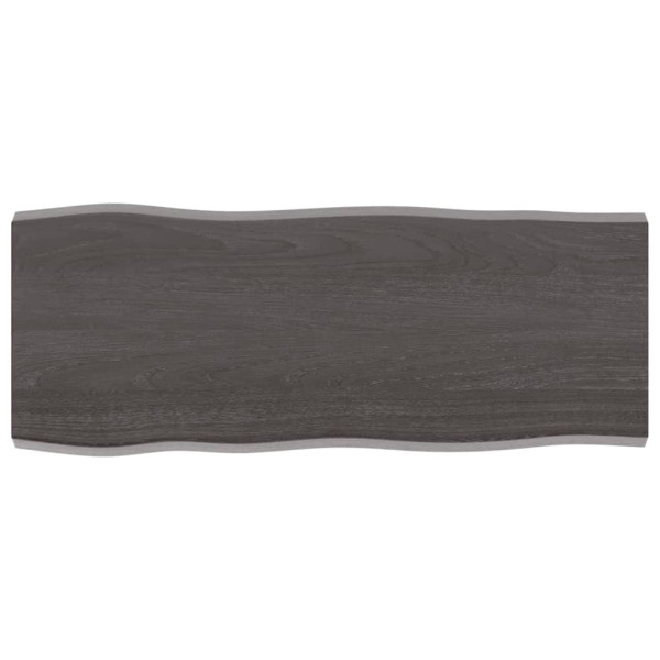 Tabela mesa madeira tratada bordo de carvalho natural cinza 100x40x4cm D