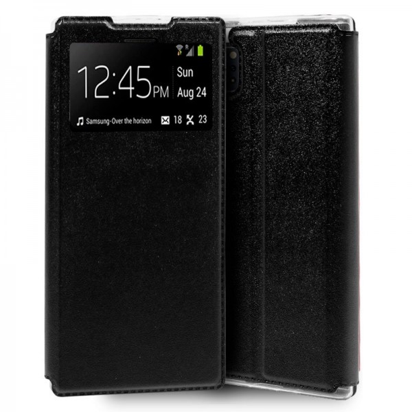 Funda Flip Cover Samsung N975 Galaxy Note 10 Plus Liso Negro D