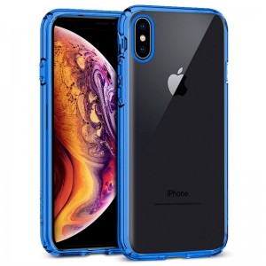 Capa iPhone XS Max Borda Metalizada (Azul) D