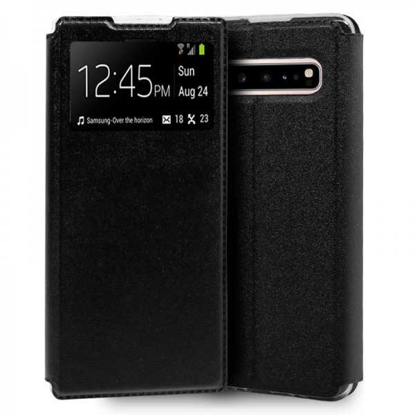 Funda COOL Flip Cover para Samsung G977 Galaxy S10 5G Liso Negro D