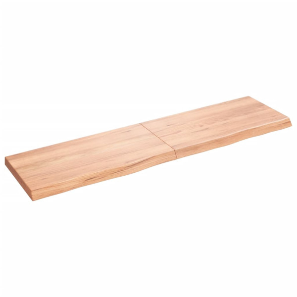 Estante de pared madera roble tratada marrón claro 120x30x4 cm D