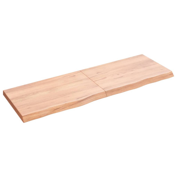 Estante de pared madera roble tratada marrón claro 120x40x4 cm D