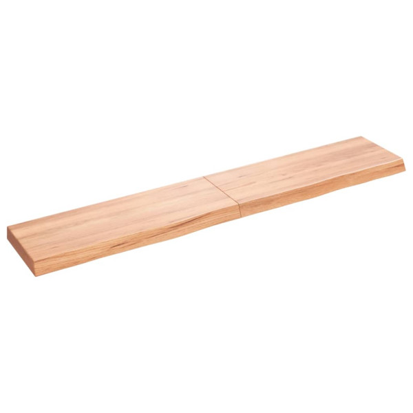 Estante de pared madera roble tratada marrón claro 160x30x6 cm D