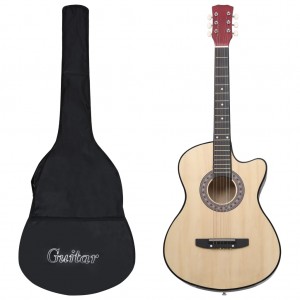 Conjunto de guitarra acústica 12 peças com corte 6 cordas 38 D