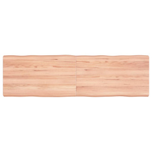 Tablero mesa madera tratada roble borde natural 140x40x6 cm D