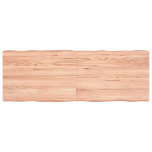 Tablero mesa madera tratada roble borde natural 140x50x6 cm D