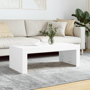 Mesa de centro de madeira branca 102x50x36 cm D