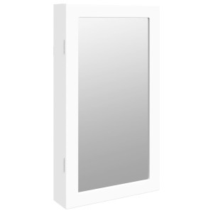Joyero pared con espejo en blanco y LEDs