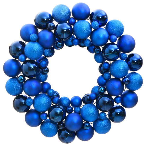 Coroa de Natal poliestireno azul 45 cm D