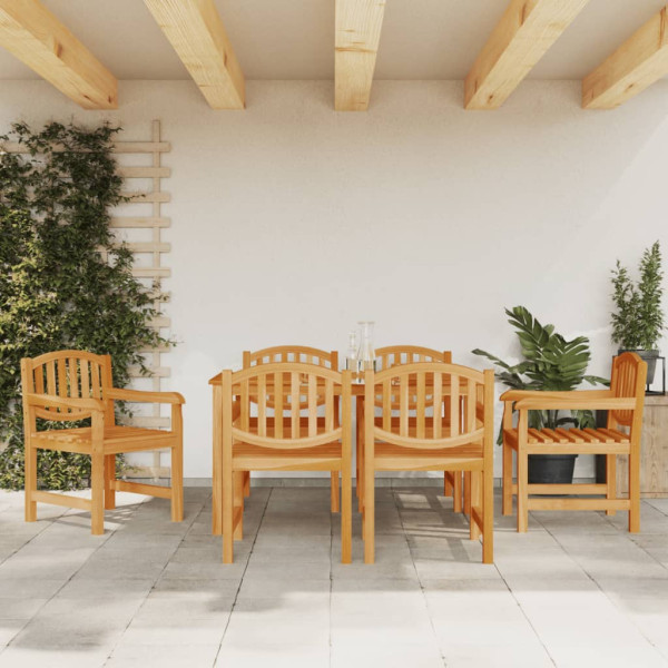 Cadeiras de jardim de madeira maciça de teca D