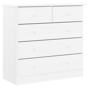 Cômoda ALTA madeira maciça de pinho branco 77x35x73 cm D