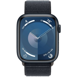 Apple Relógio série 9 GPS 45mm alumínio sport loop preto D