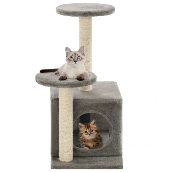 Rascador para gatos con poste rascador de sisal 60 cm gris D
