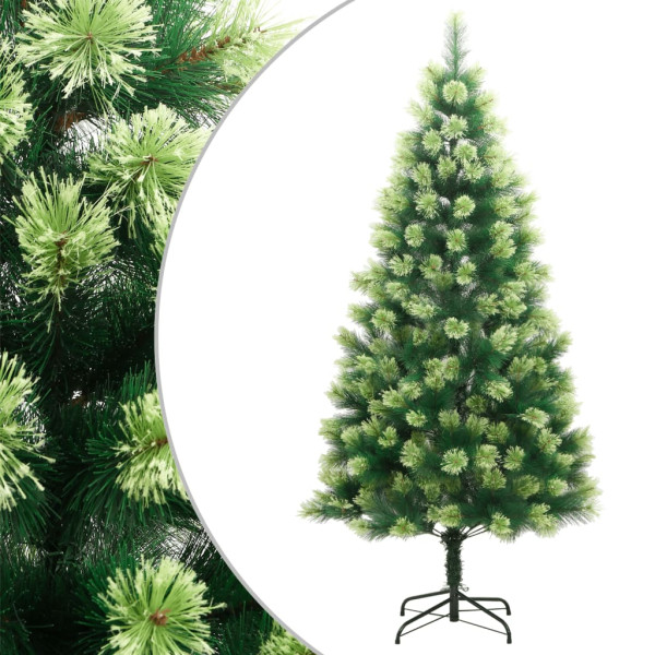 Árbol de Navidad artificial con bisagras y soporte 210 cm D