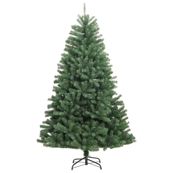 Árbol de Navidad artificial con bisagras y soporte verde 150 cm D