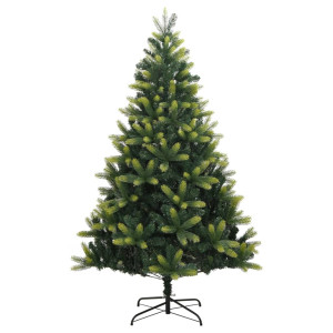 Árbol de Navidad artificial con bisagras y soporte 210 cm D