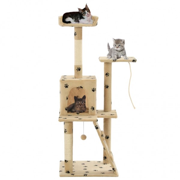 Raspador para gatos com um poste de sisal de 120 cm D