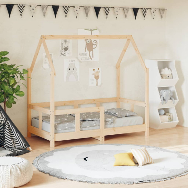 Estrutura de cama infantil em madeira maciça de pinho 70x140 cm D