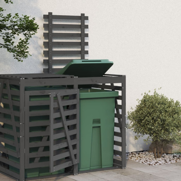 Extensão para depósito de baldes de lixo madeira de pinho cinza D