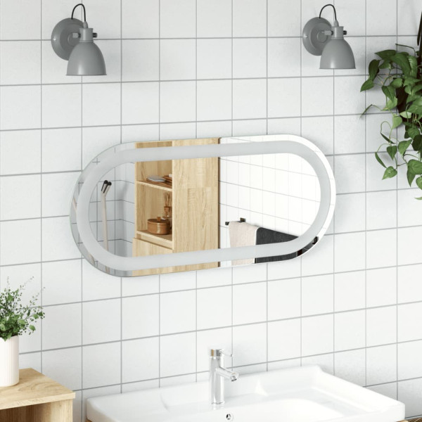 Espelho de banheiro LED oval 70x30 cm D