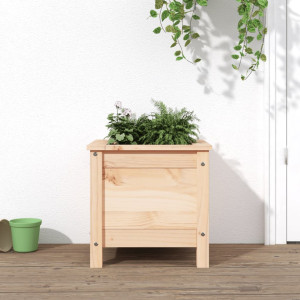 Jardinera madera maciza de pino 40x40x39 cm D