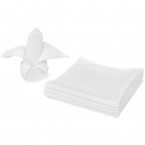 50 servilletas blancas de tela 50 x 50 cm D