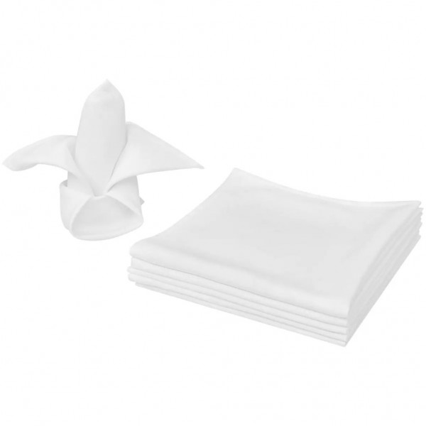 100 toalhas brancas de tecido de 50 cm x 50 cm D