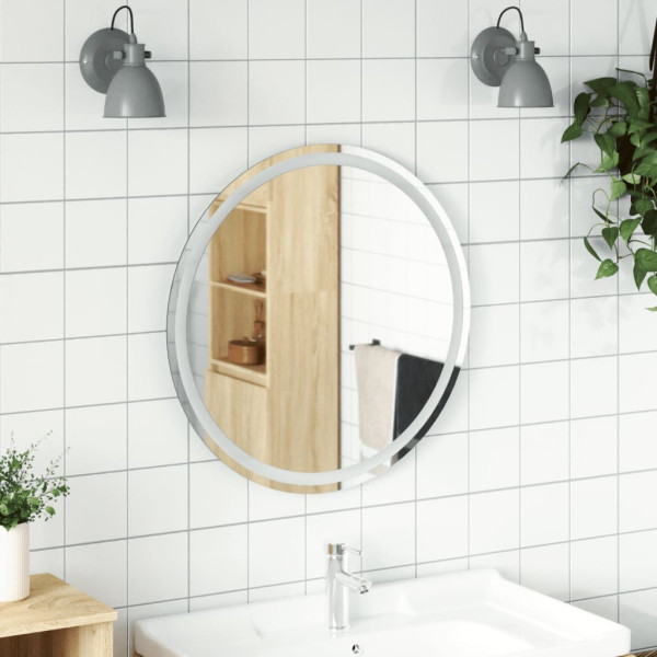 Espelho redondo LED para banheiro 70 cm D