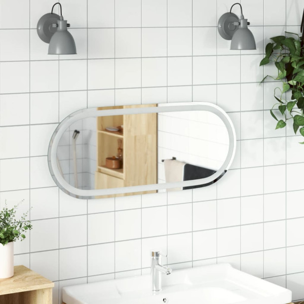 Espelho de banheiro LED oval 90x40 cm D
