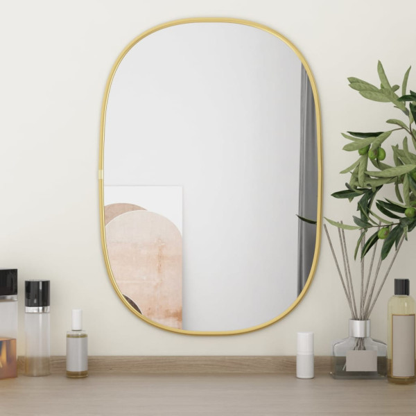 Espejo de pared dorado 50x35 cm D