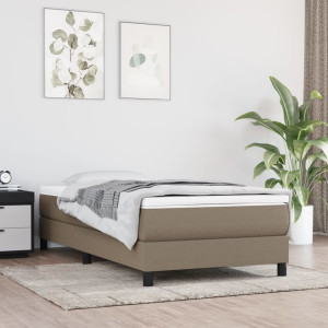 Colchón de muelles ensacados tela gris taupe 80x200x20 cm D