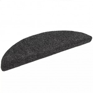 Alfombrilla escaleras 15ud tela punzonada gris oscuro 56x17x3cm H