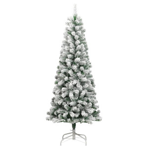 Árvore de Natal artificial com vigas e neve flocada 180 cm D