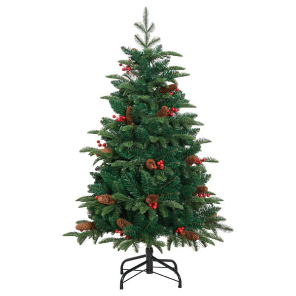 Árbol de Navidad artificial con piñas y bayas 150 cm D