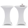 2 Manteles blancos ajustados para mesa de pie - 80 cm diámetro 1