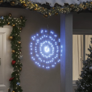 Luzes de Natal de estrelas 4 uds 140 LED branco frio 17 cm D