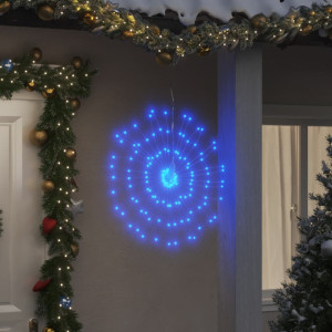 Luces de Navidad de estrellas 140 LED azul 17 cm D