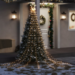 Luces para árbol de Navidad 320 LEDs blanco cálido 375 cm D