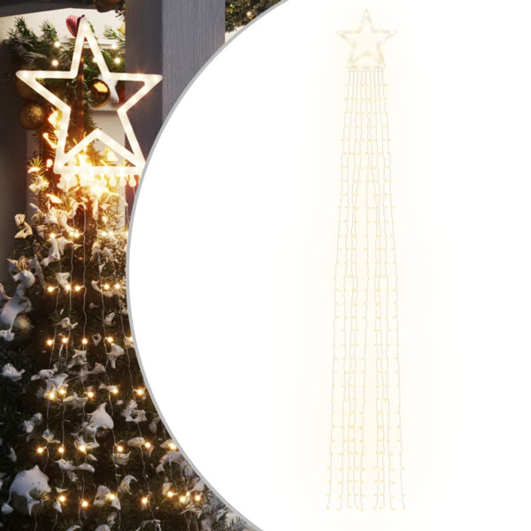 Iluminação p/ árvore de Natal 320 luzes LED 375cm branco quente M 2