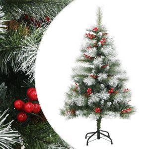 Árbol de Navidad artificial con piñas y bayas 150 cm D