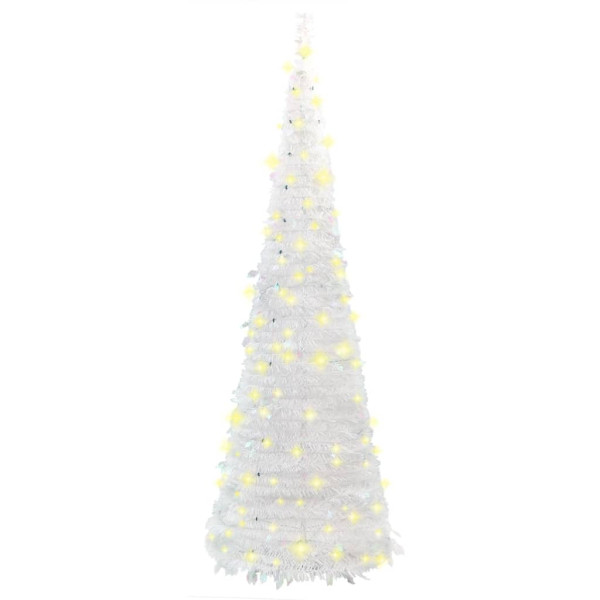 Árbol de Navidad artificial desplegable 50 LED blanco 120 cm D