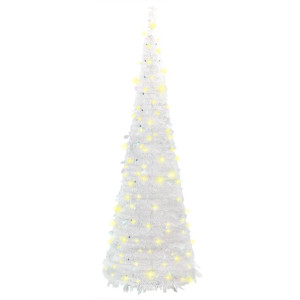 Árvore de Natal artificial pop-up 100 LEDs brancos 150 cm D