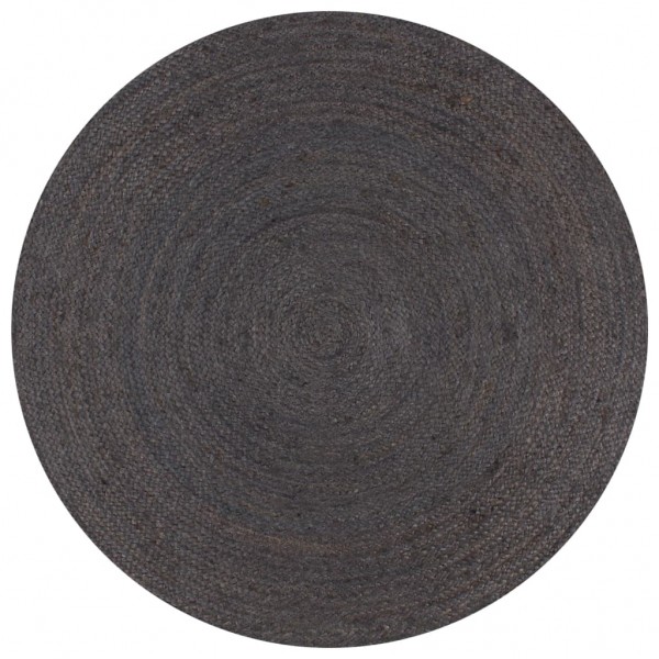 Almofada de jute, tecida à mão, 150 cm, cinza escuro D
