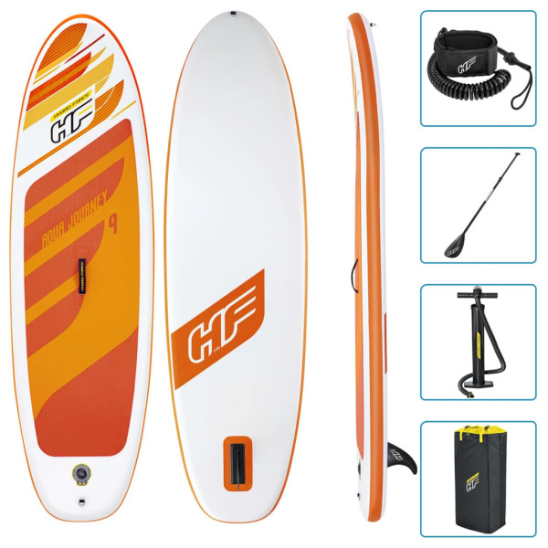 Bestway Set de tabuleiro de paddle surf inflável Hydro-Force Aqua Journey D