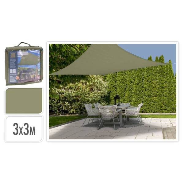 ProGarden Toldo cuadrado verde 3x3 m D