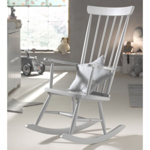 Vipack Rocking Chair madeira Rocky cinza D
