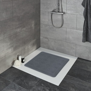 Kleine Wolke Alfombrilla seguridad baño Arosa gris antracita 55x55 cm D
