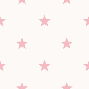Noordwand Papel pintado Friends&Coffee Little Stars rosa y blanco D