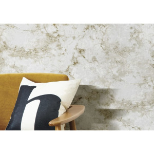 Noordwand Papel de parede Friends&Coffee Marble Concreto cinza e metal D