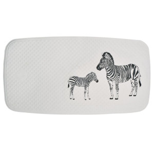 RIDDER Tapete de banho Zebra branco e preto 38x72 cm D